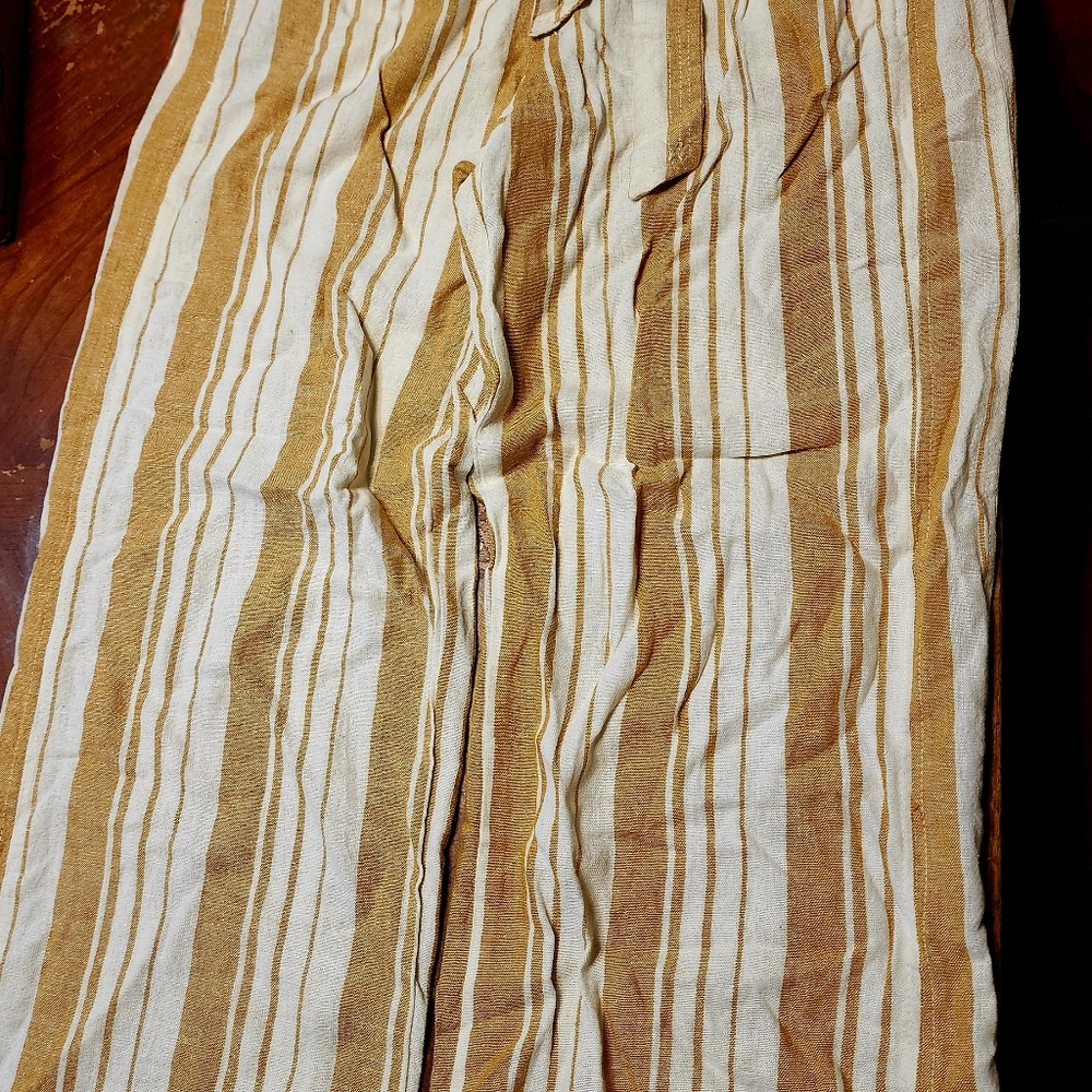 Rewind Striped Gold and White Women's Pants - Picture 5 of 5